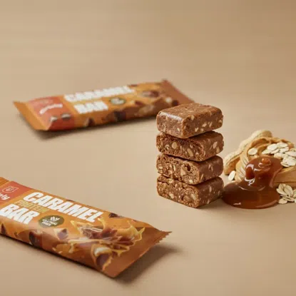 Baton proteic cu caramel