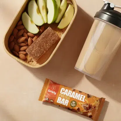 Baton proteic cu caramel