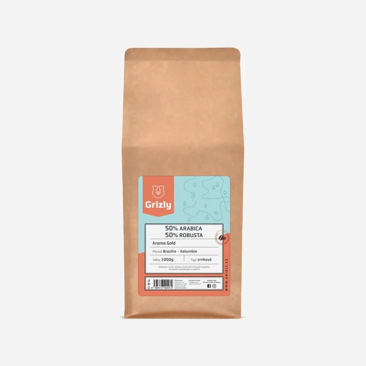 Cafea boabe prăjită 50/50 Aroma Gold