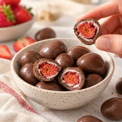 Căpșuni liofilizate în ciocolată cu lapte și albă 5 x 250 g