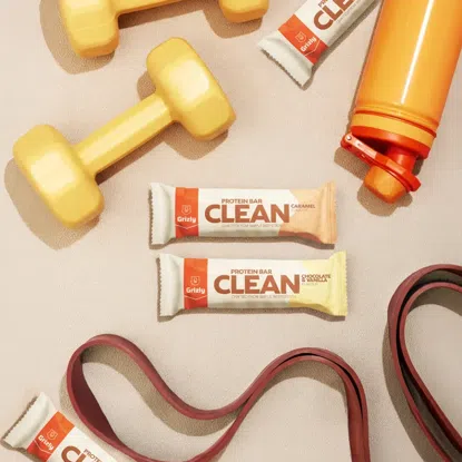 CLEAN Baton proteic cu aromă de ciocolată și vanilie 12 x 55 g