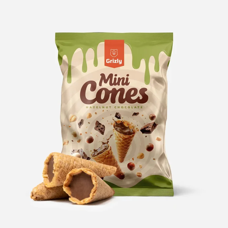 Mini cornete cu alune de pădure