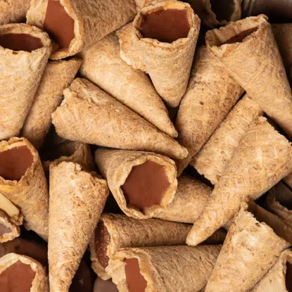 Mini cornete speculoos în ambalaj de Crăciun